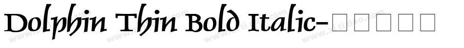 Dolphin Thin Bold Italic字体转换